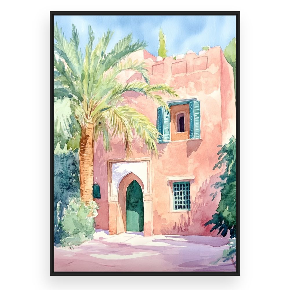 Toile Oasis méditerranéenne – toile cadre noir (slide 3)