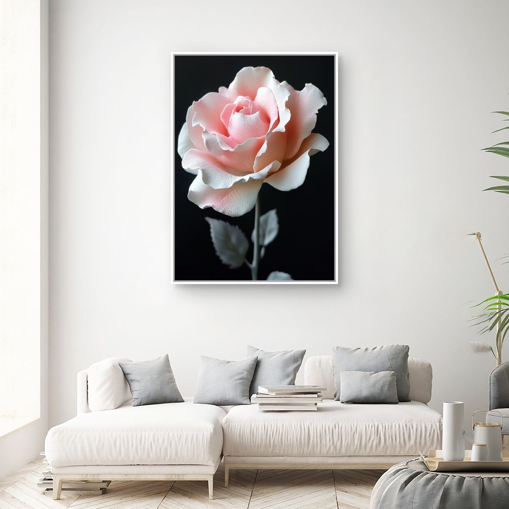 Toile "Rose élégante"