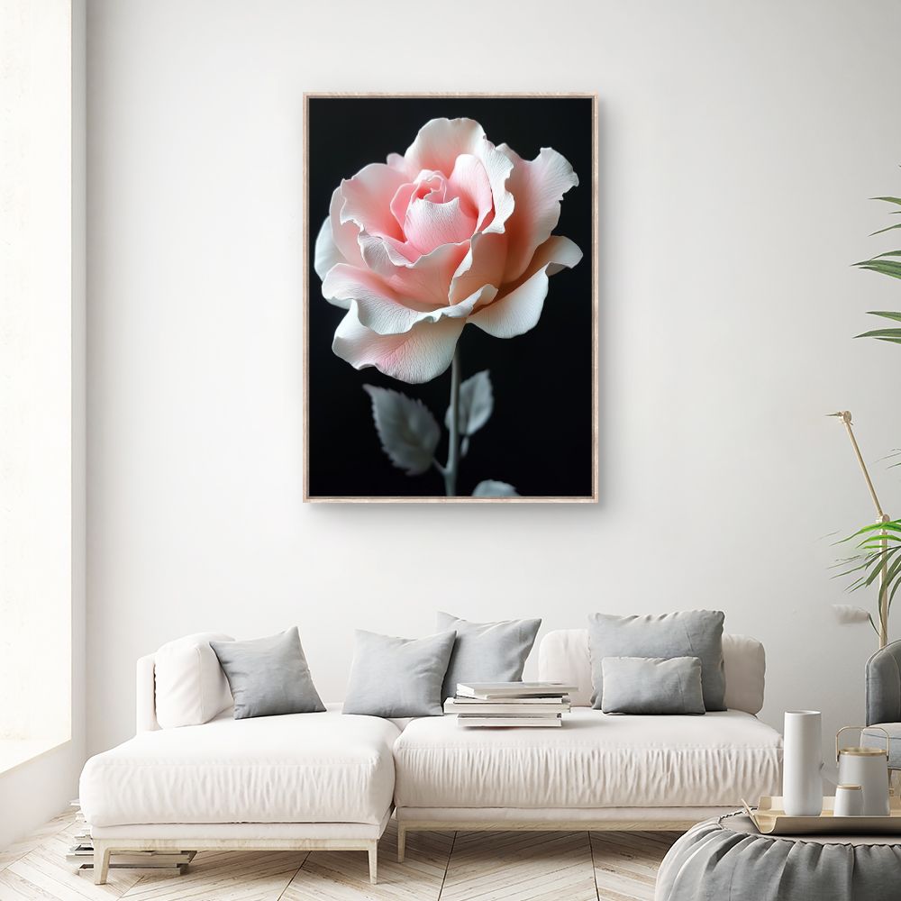 Toile "Rose élégante"