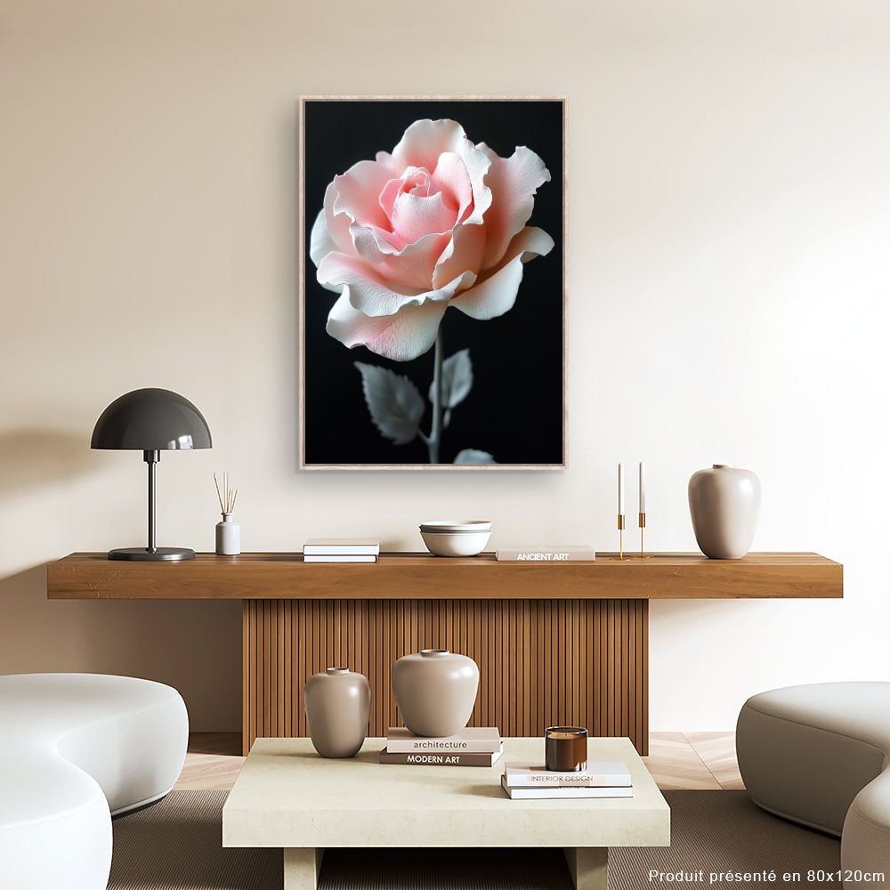 Toile "Rose élégante"