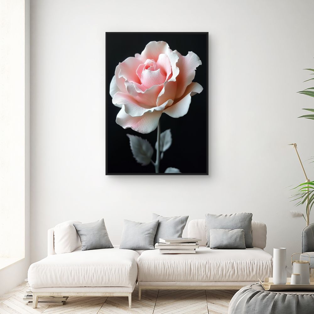 Toile "Rose élégante"