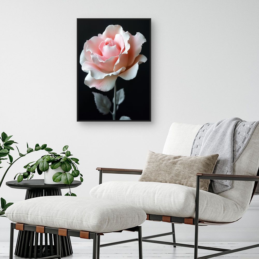 Toile "Rose élégante"