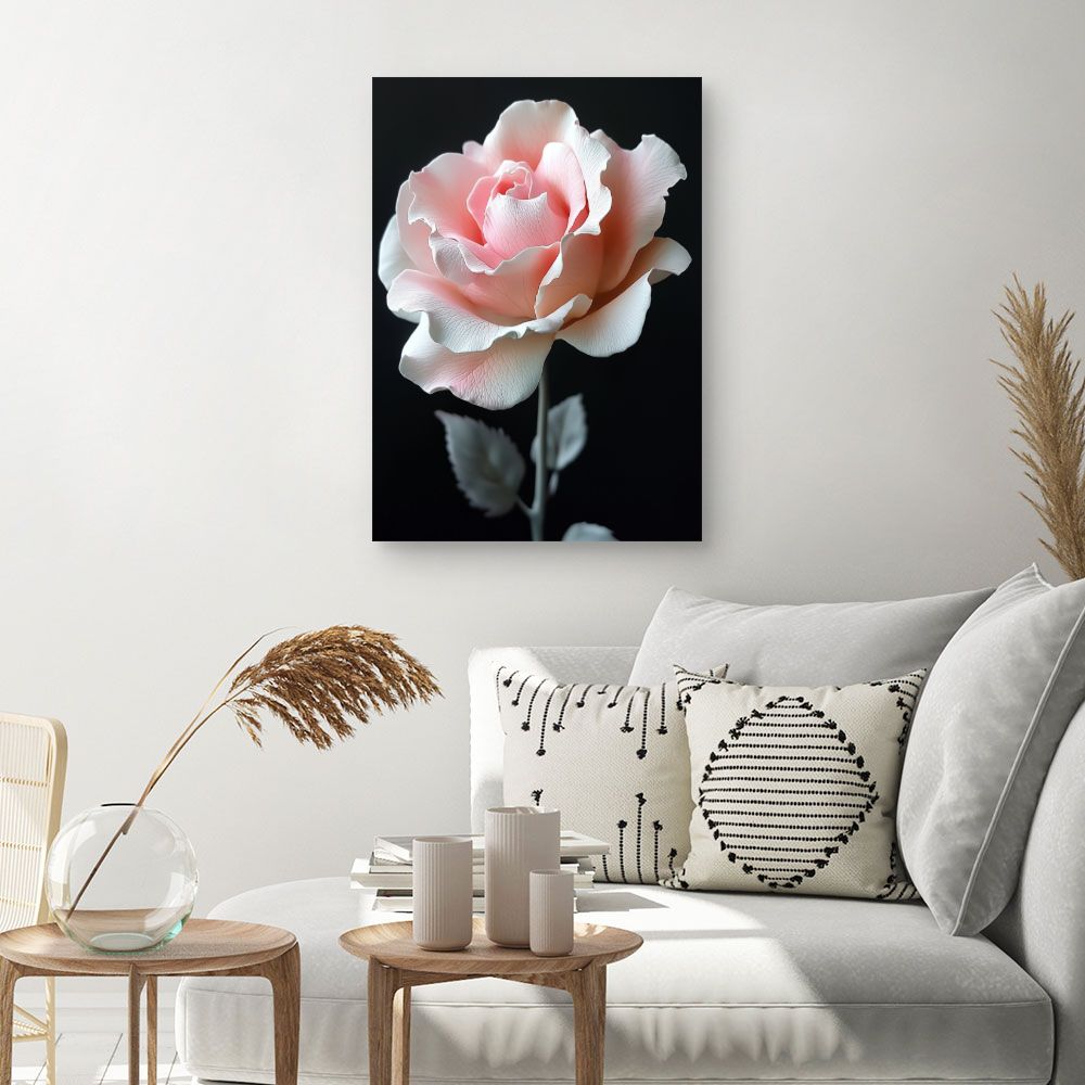 Toile "Rose élégante"