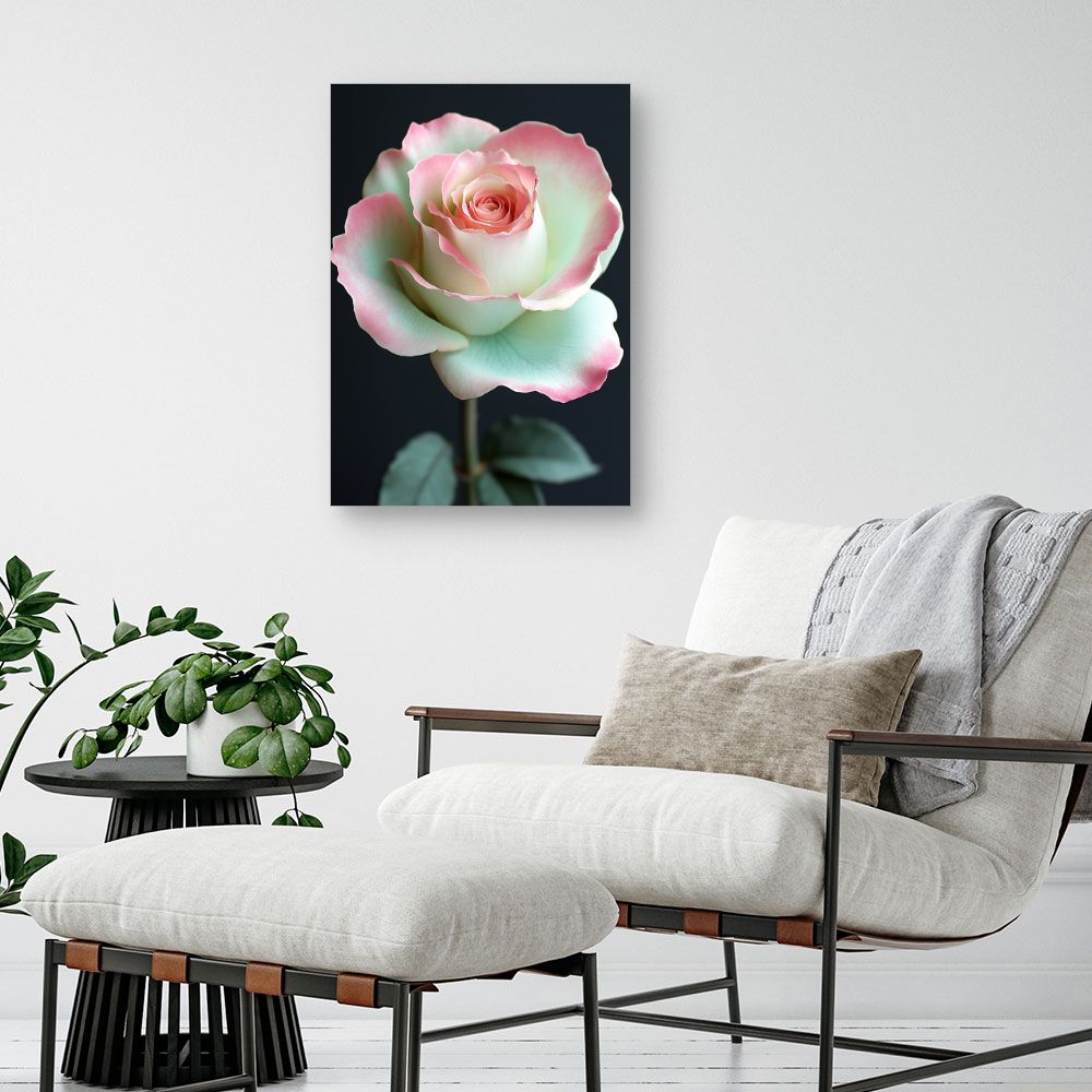 Toile "Rose délicate épanouie"