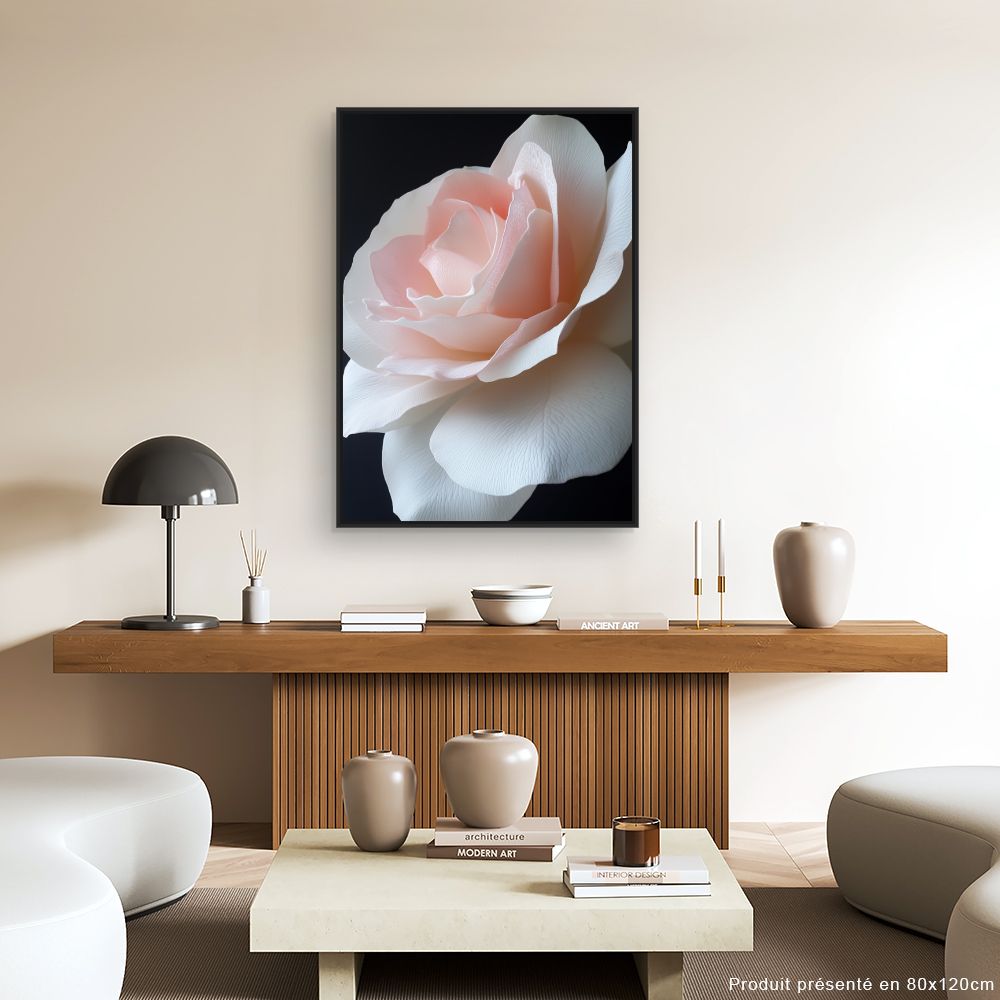 Toile "Rose élégante"