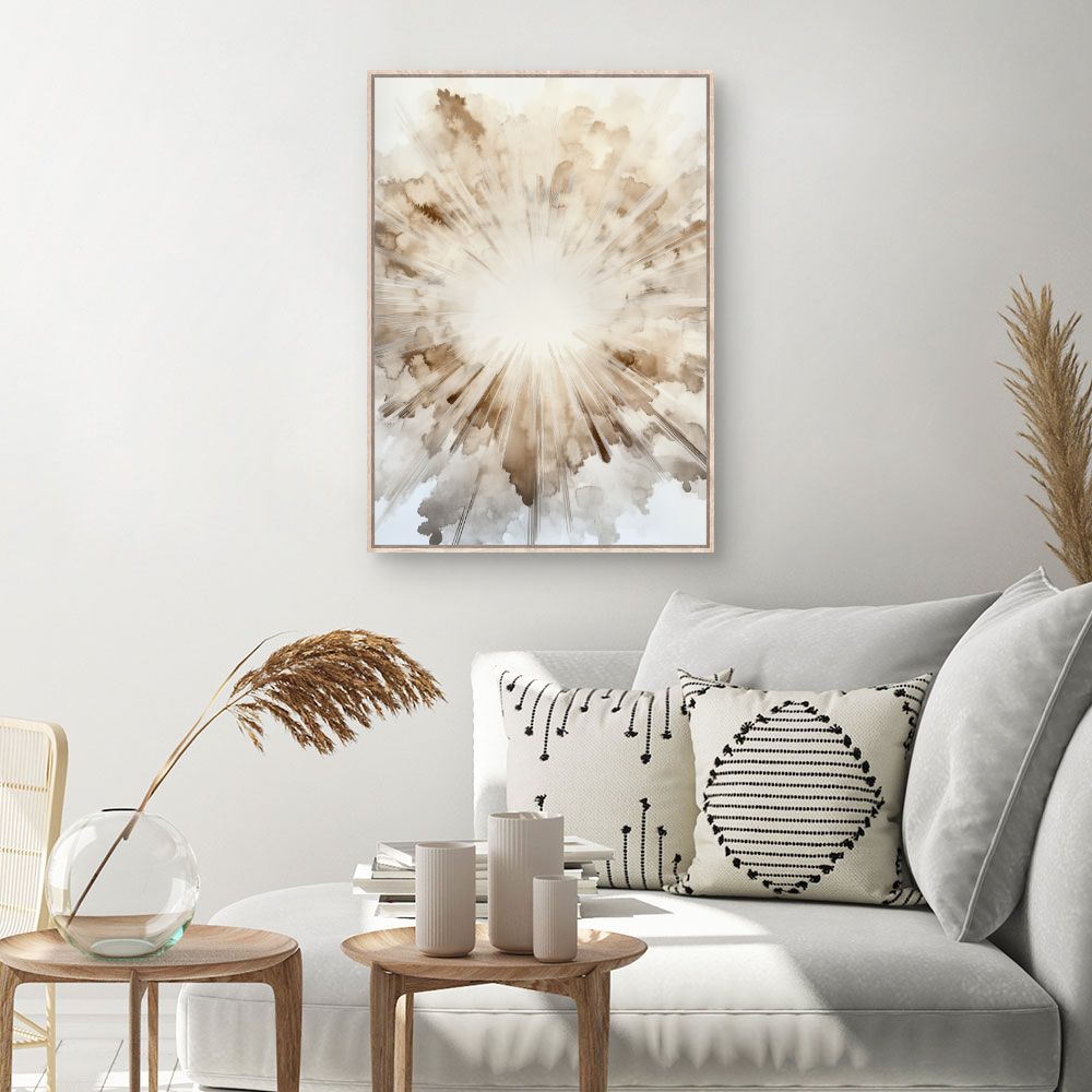 Toile Explosion artistique – toile cadre naturel (slide 1, 60×90)