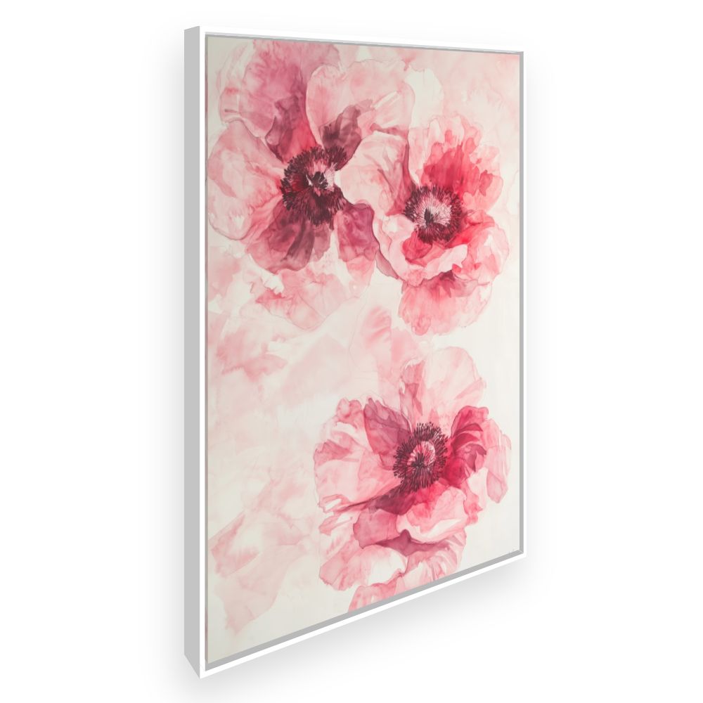 Toile Fleurs délicates – toile cadre blanc (slide 2)