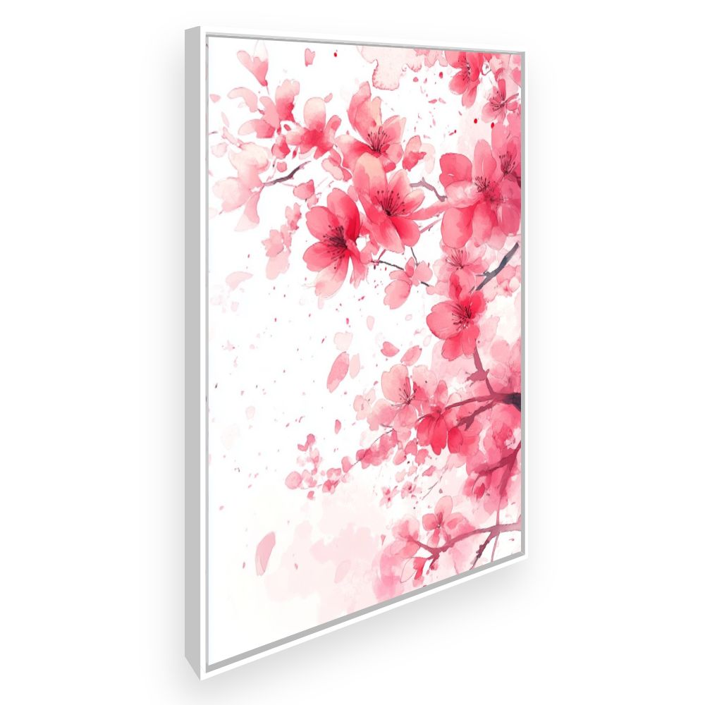 Toile Fleurs délicates – toile cadre blanc (slide 2)