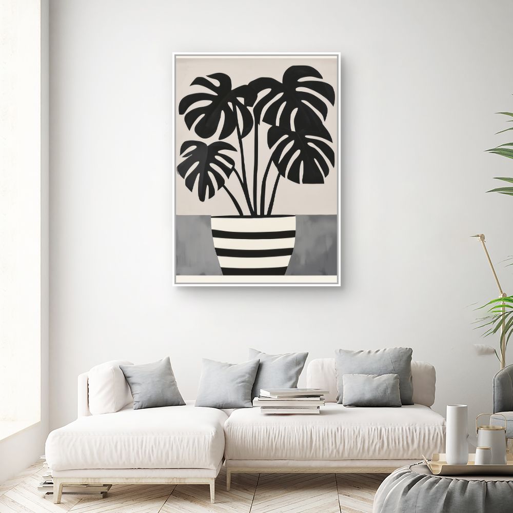 Toile "Feuillage graphique"