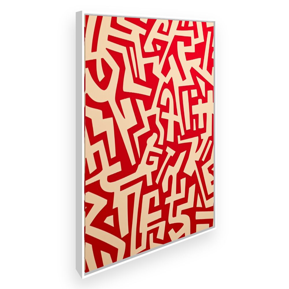 Toile Graffiti abstrait captivant – toile cadre blanc (slide 2)