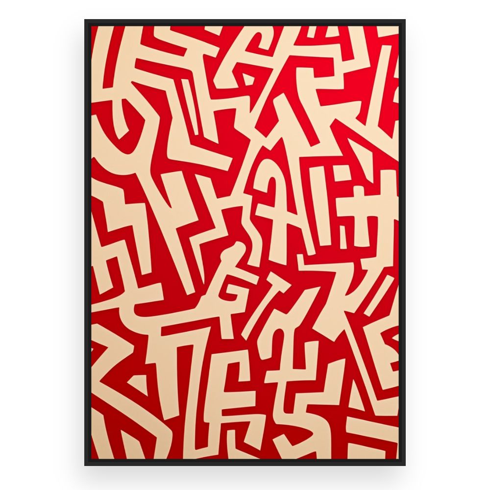 Toile Graffiti abstrait captivant – toile cadre noir (slide 3)