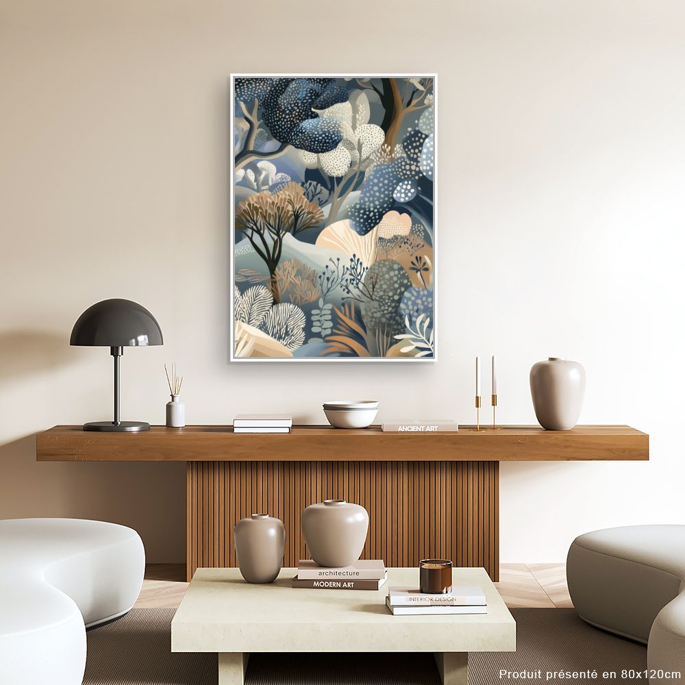Toile "Forêt abstraite élégante"