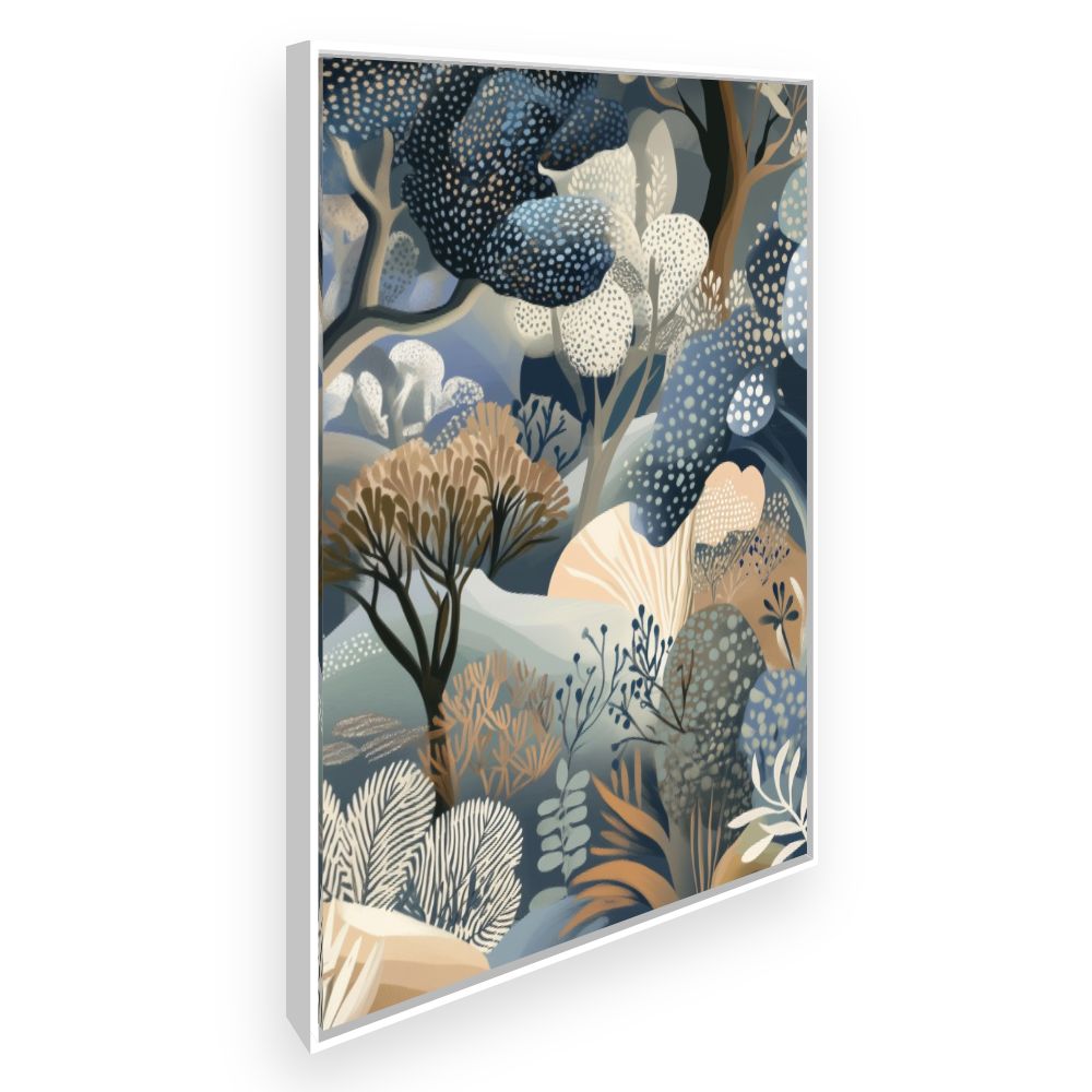 Toile Forêt abstraite élégante – toile cadre blanc (slide 2)