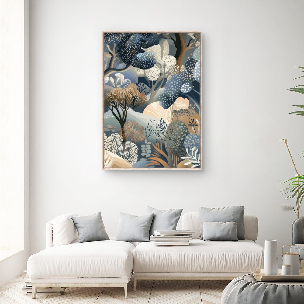 Toile "Forêt abstraite élégante"