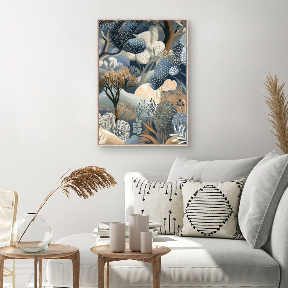 Toile Forêt abstraite élégante – toile cadre naturel (slide 1, 60×90)