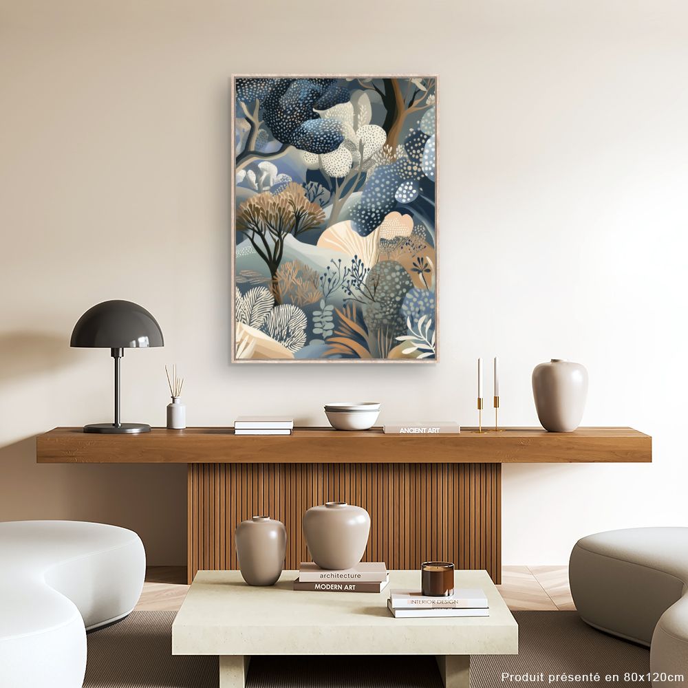 Toile "Forêt abstraite élégante"