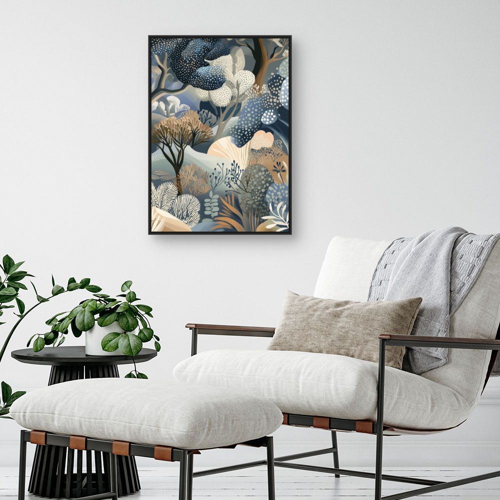 Toile "Forêt abstraite élégante"