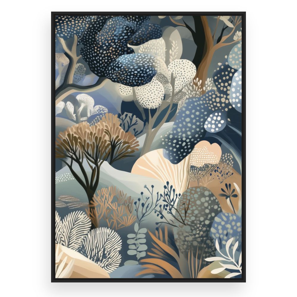 Toile Forêt abstraite élégante – toile cadre noir (slide 3)