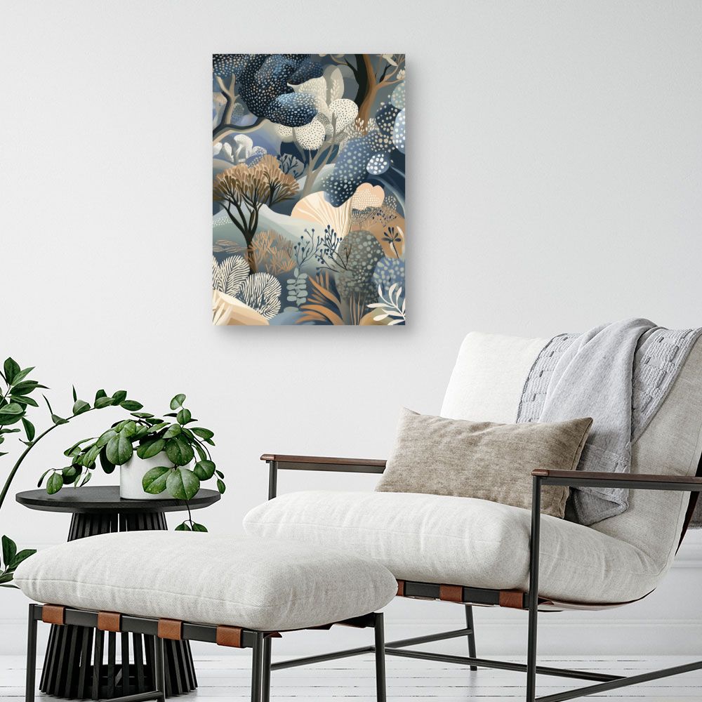 Toile "Forêt abstraite élégante"