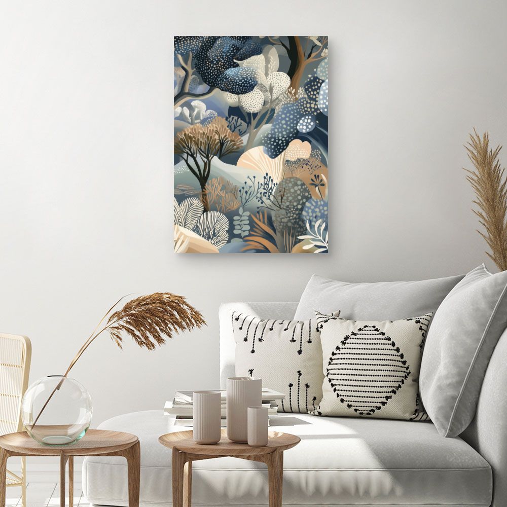 Toile "Forêt abstraite élégante"