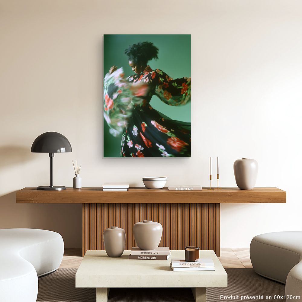 Toile "Danse florale dynamique"