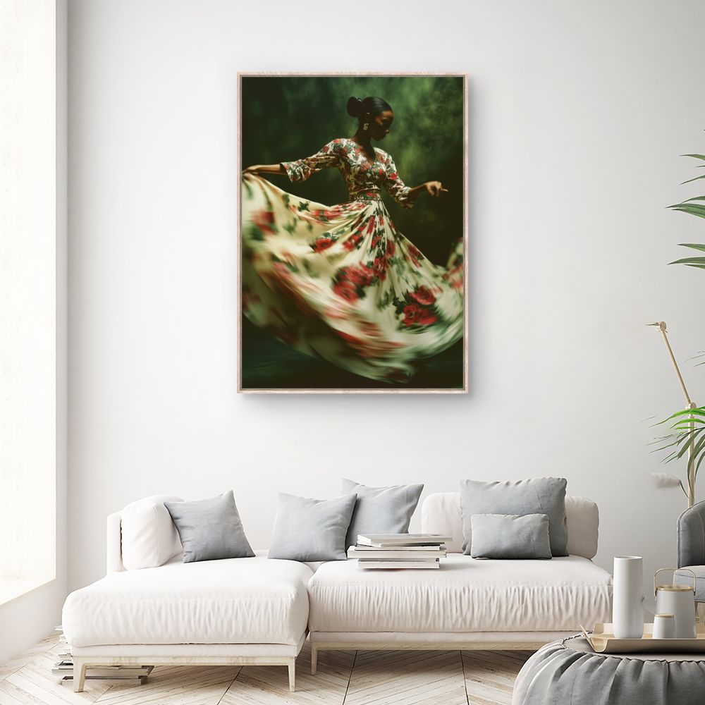 Toile "Danse florale élégante"