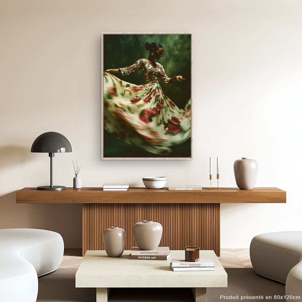 Toile "Danse florale élégante"