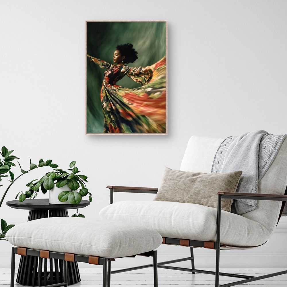 Toile "Danse florale élégante"