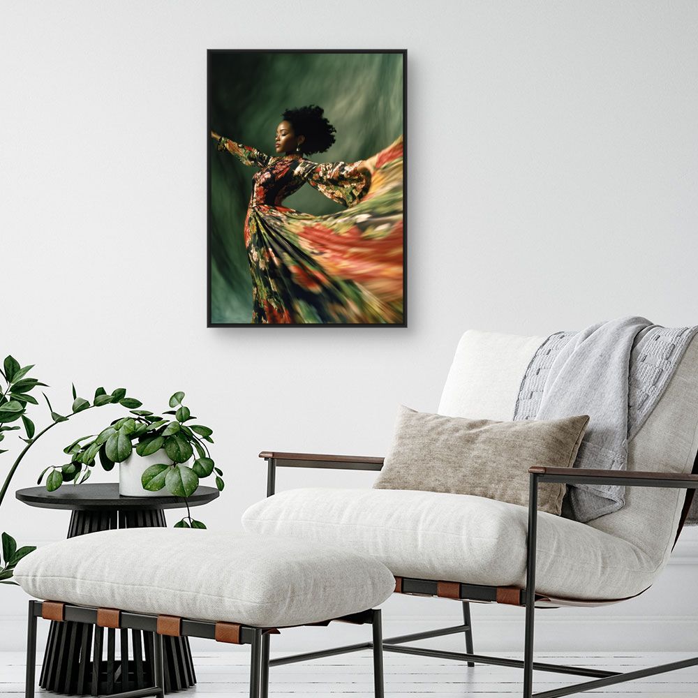Toile "Danse florale élégante"
