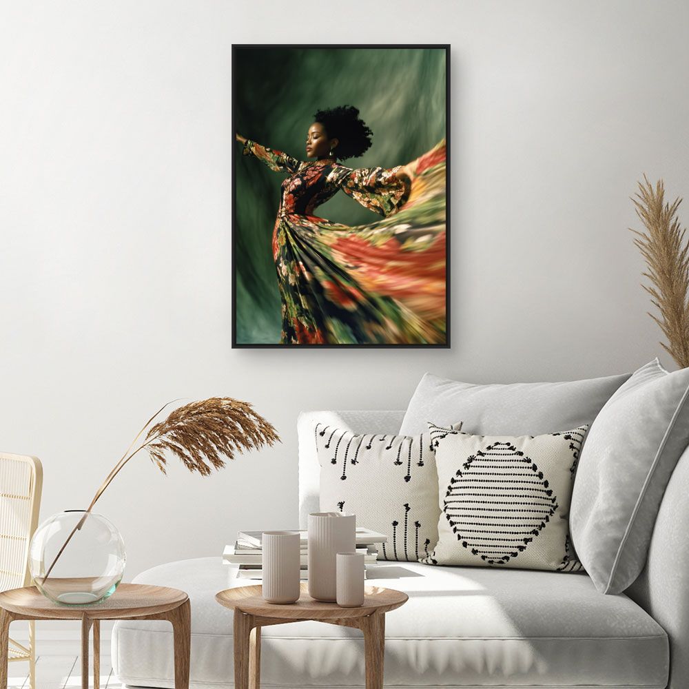 Toile "Danse florale élégante"