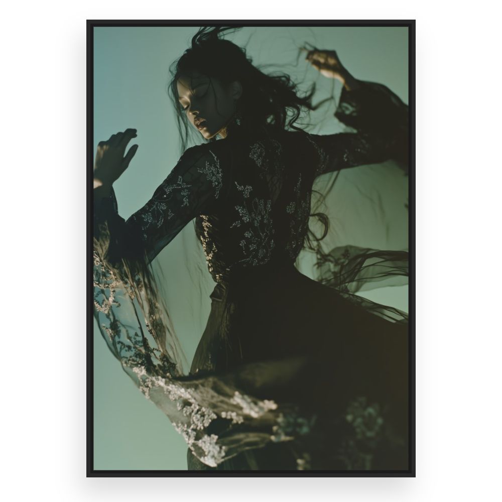 Toile Danse envoûtante – toile cadre noir (slide 3)