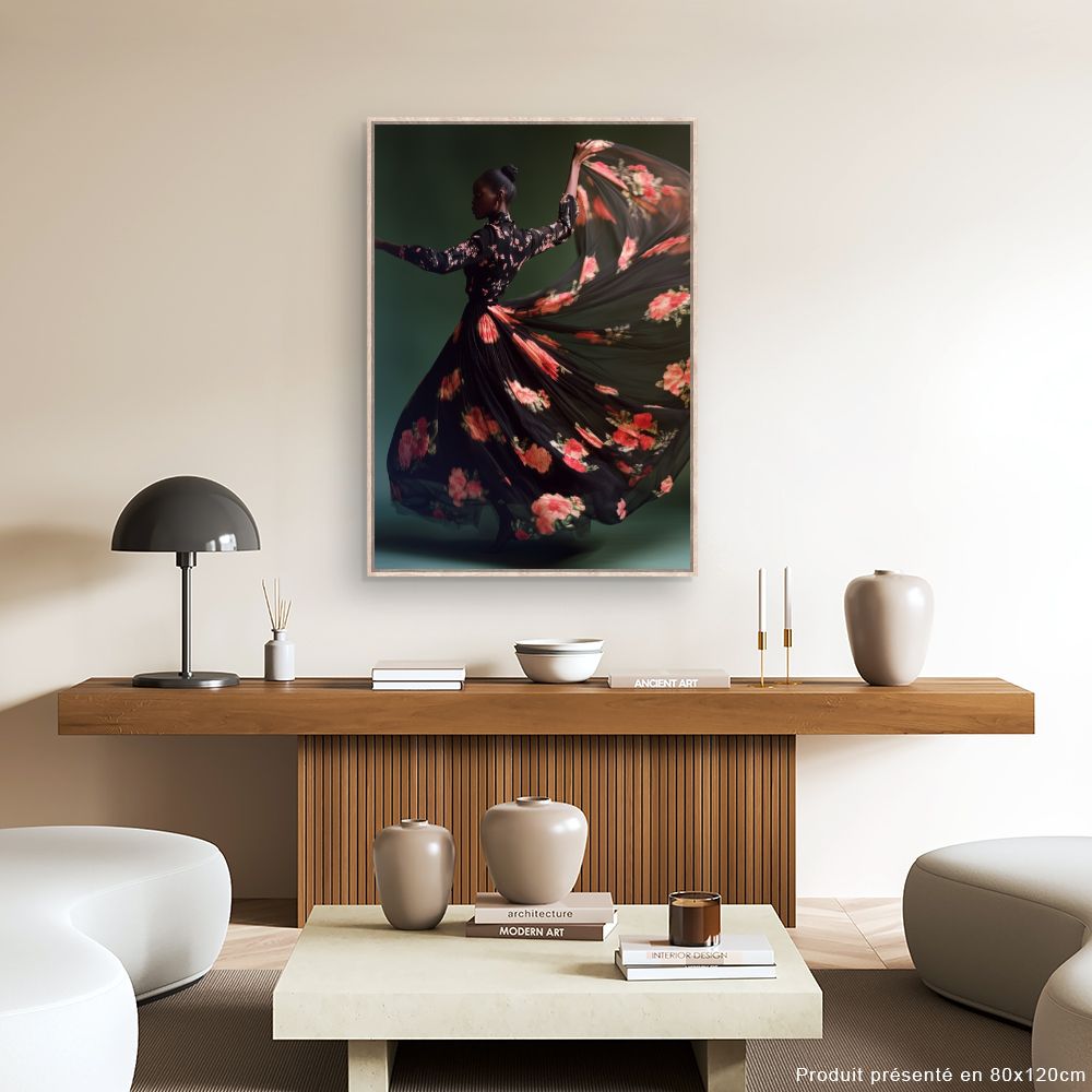 Toile "Danse florale"