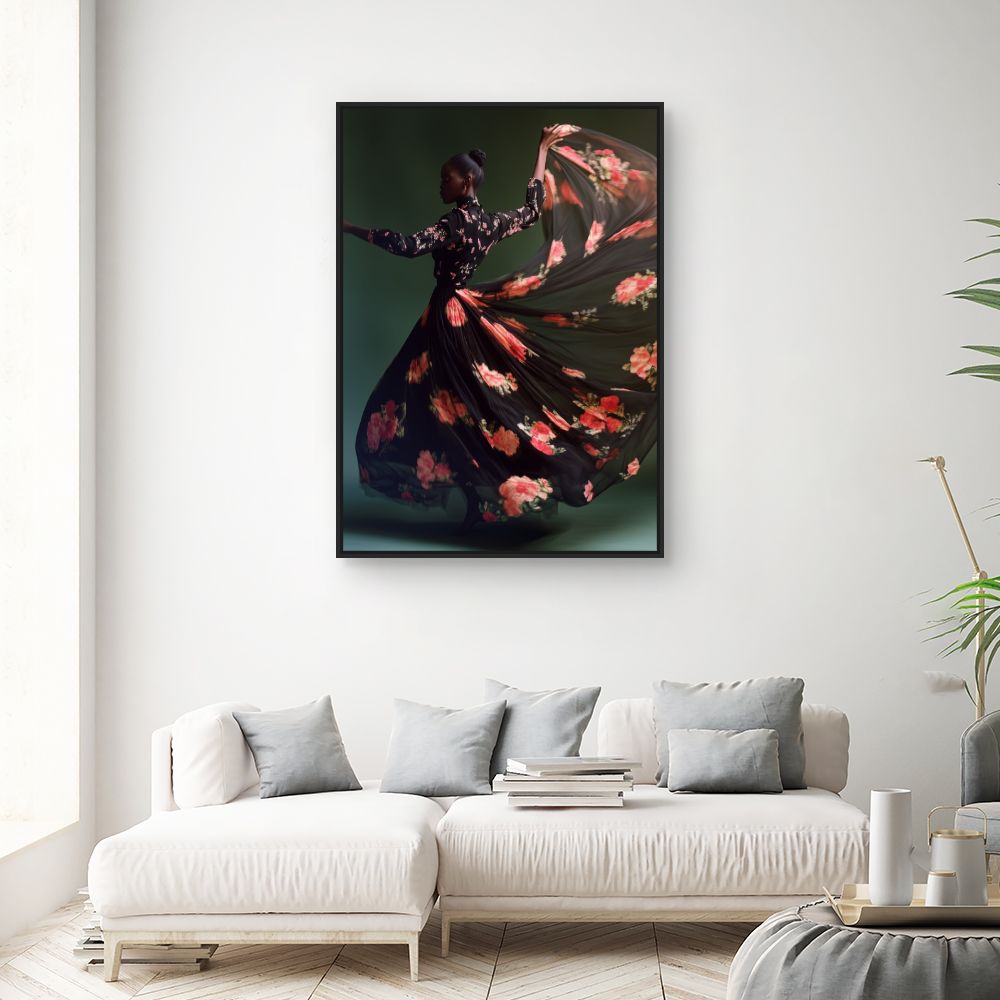 Toile "Danse florale"