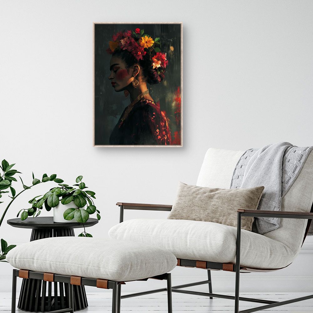 Toile "Frida florale"