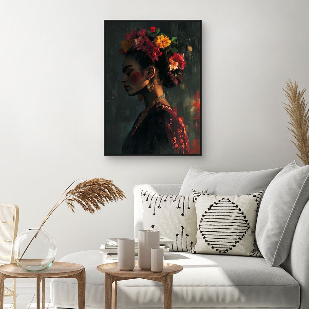 Toile "Frida florale"