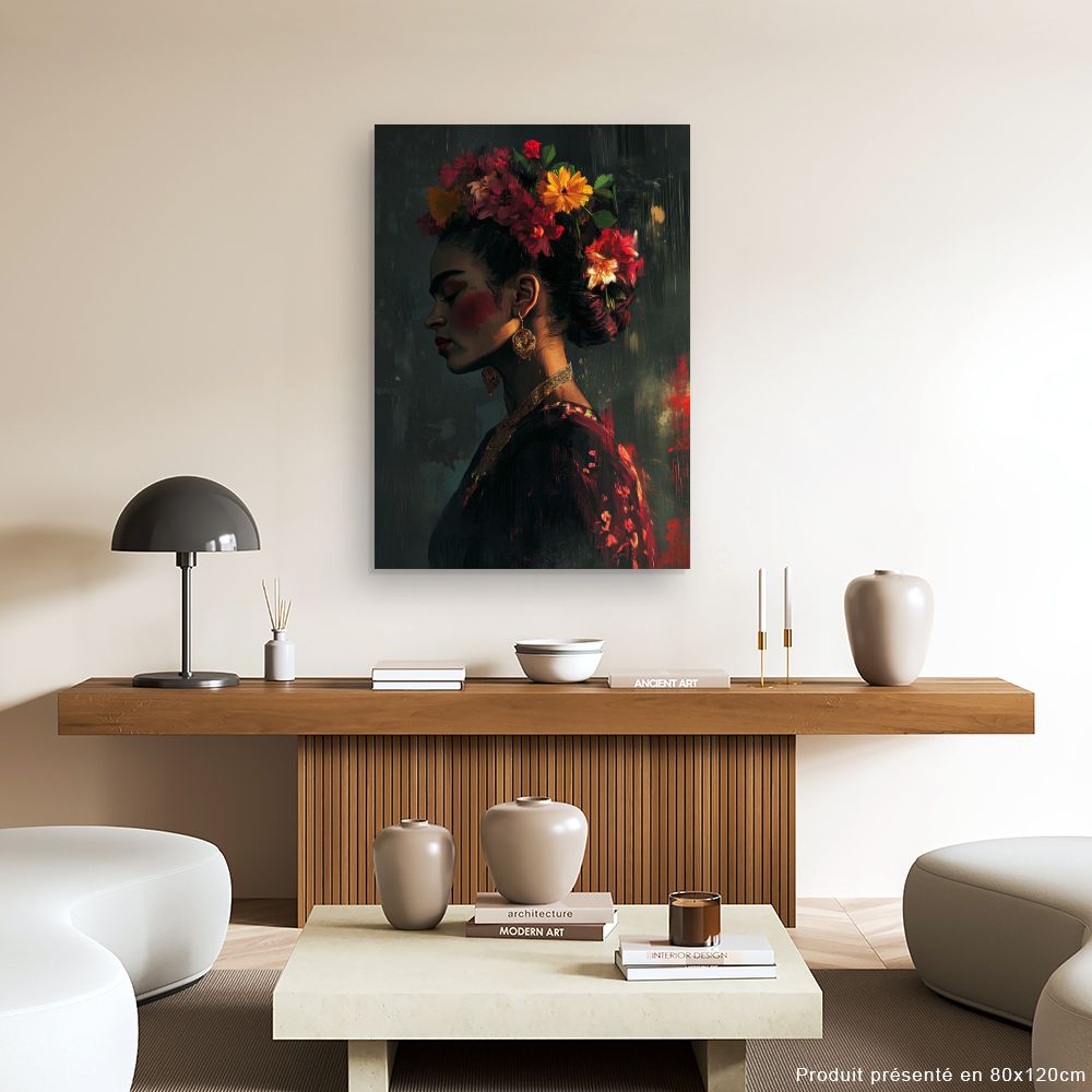 Toile "Frida florale"