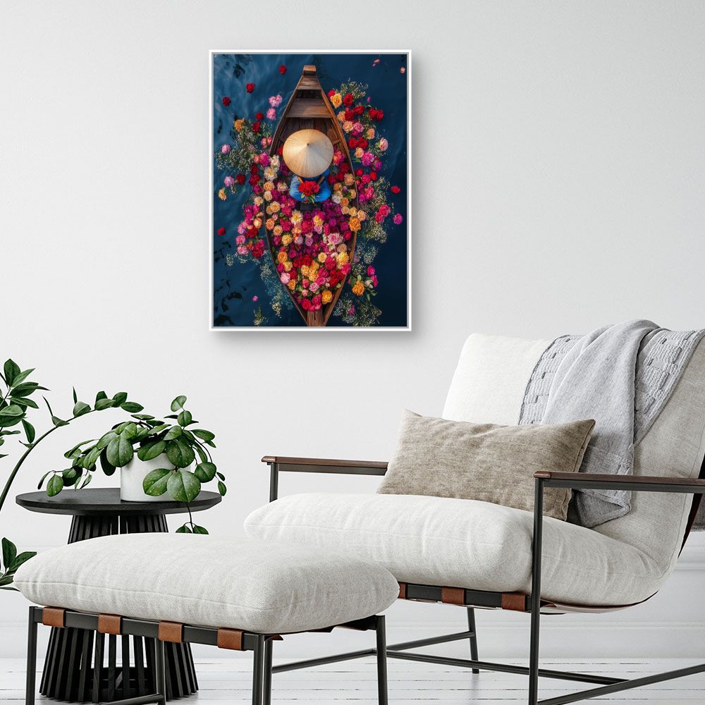 Toile "Évasion florale vibrante"