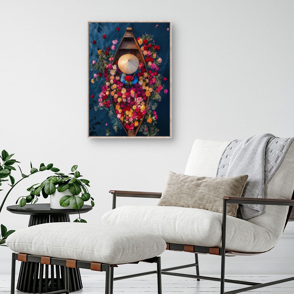 Toile "Évasion florale vibrante"