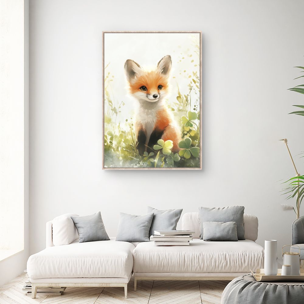Tableau imprimé pour enfants 'Renard adorable'