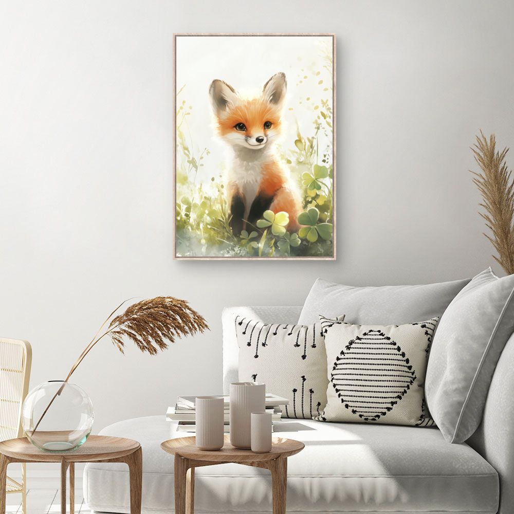 Tableau imprimé pour enfants 'Renard adorable'