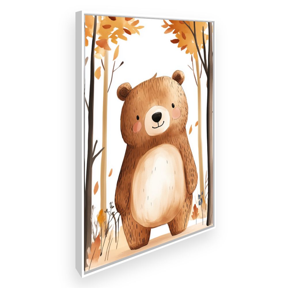 Tableau imprimé pour enfants 'Ours adorable'