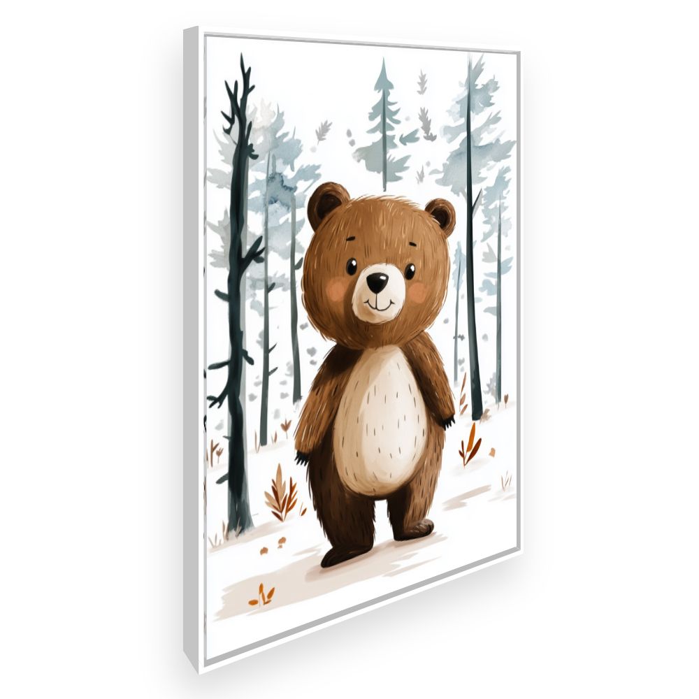 Tableau imprimé pour enfants 'Ourson enchanteur'