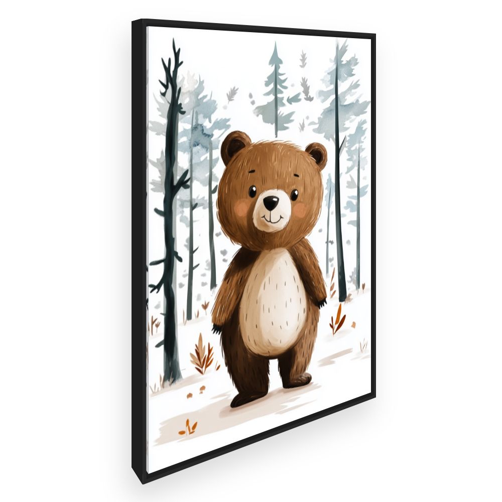 Tableau imprimé pour enfants 'Ourson enchanteur'
