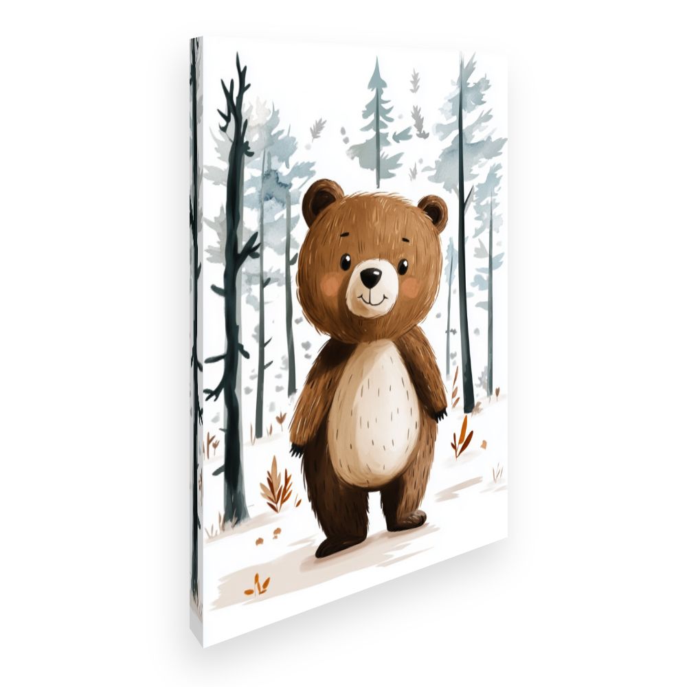 Tableau imprimé pour enfants 'Ourson enchanteur'