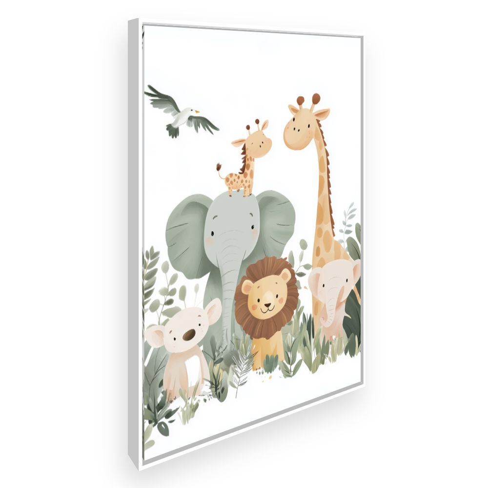 Tableau imprimé pour enfants 'Animaux adorables'