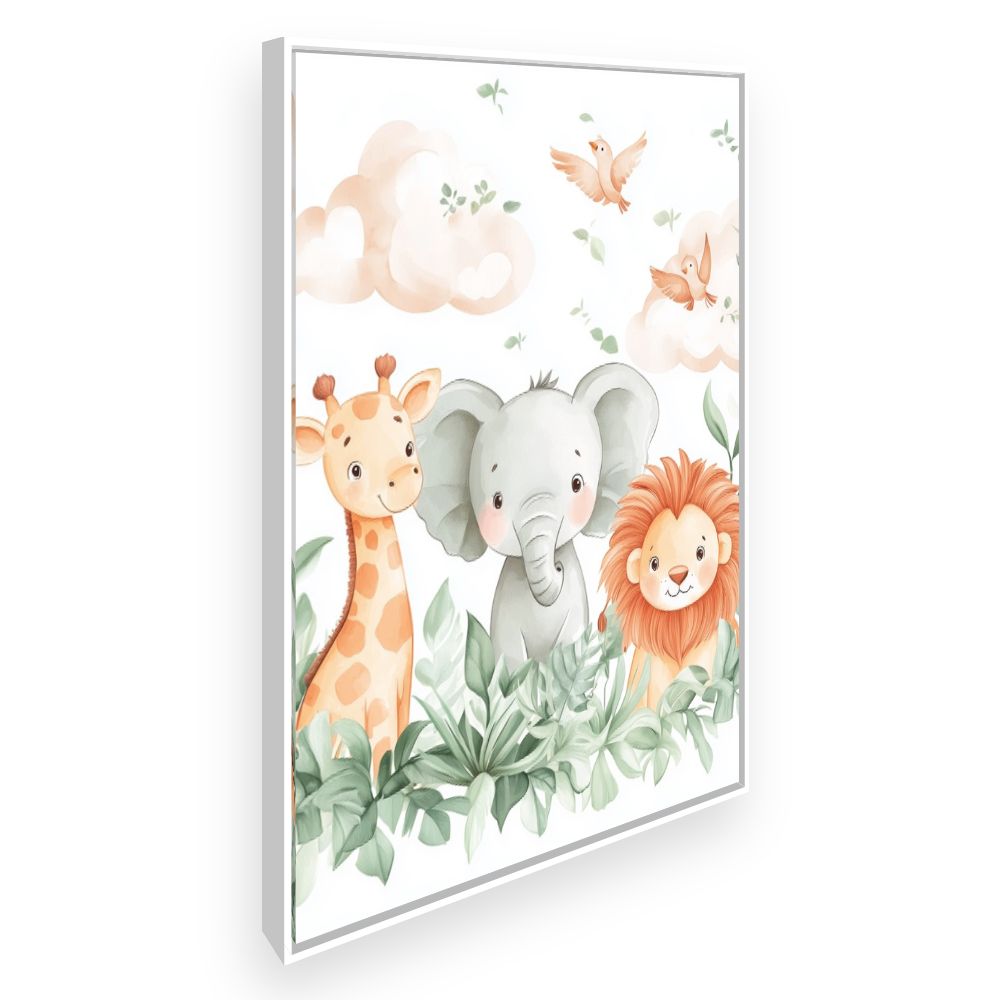 Tableau imprimé pour enfants 'Animaux adorables'