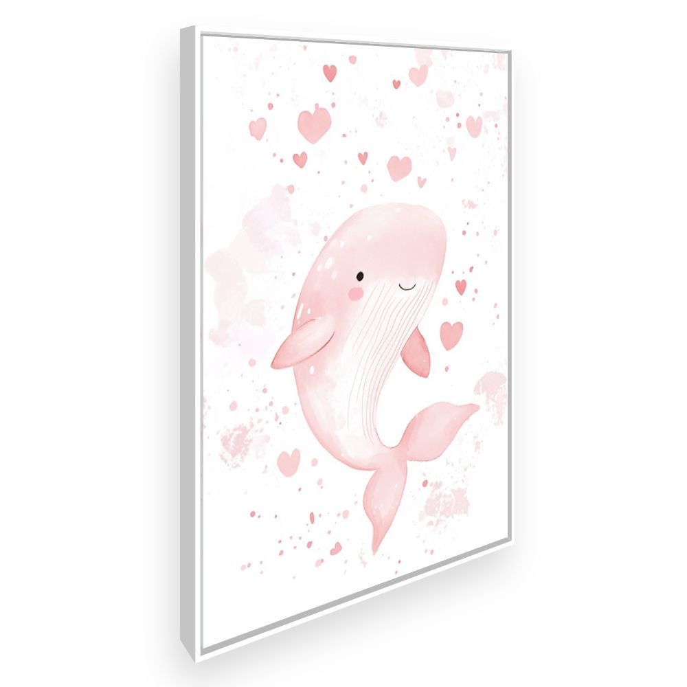 Tableau imprimé pour enfants 'Baleine joyeuse'