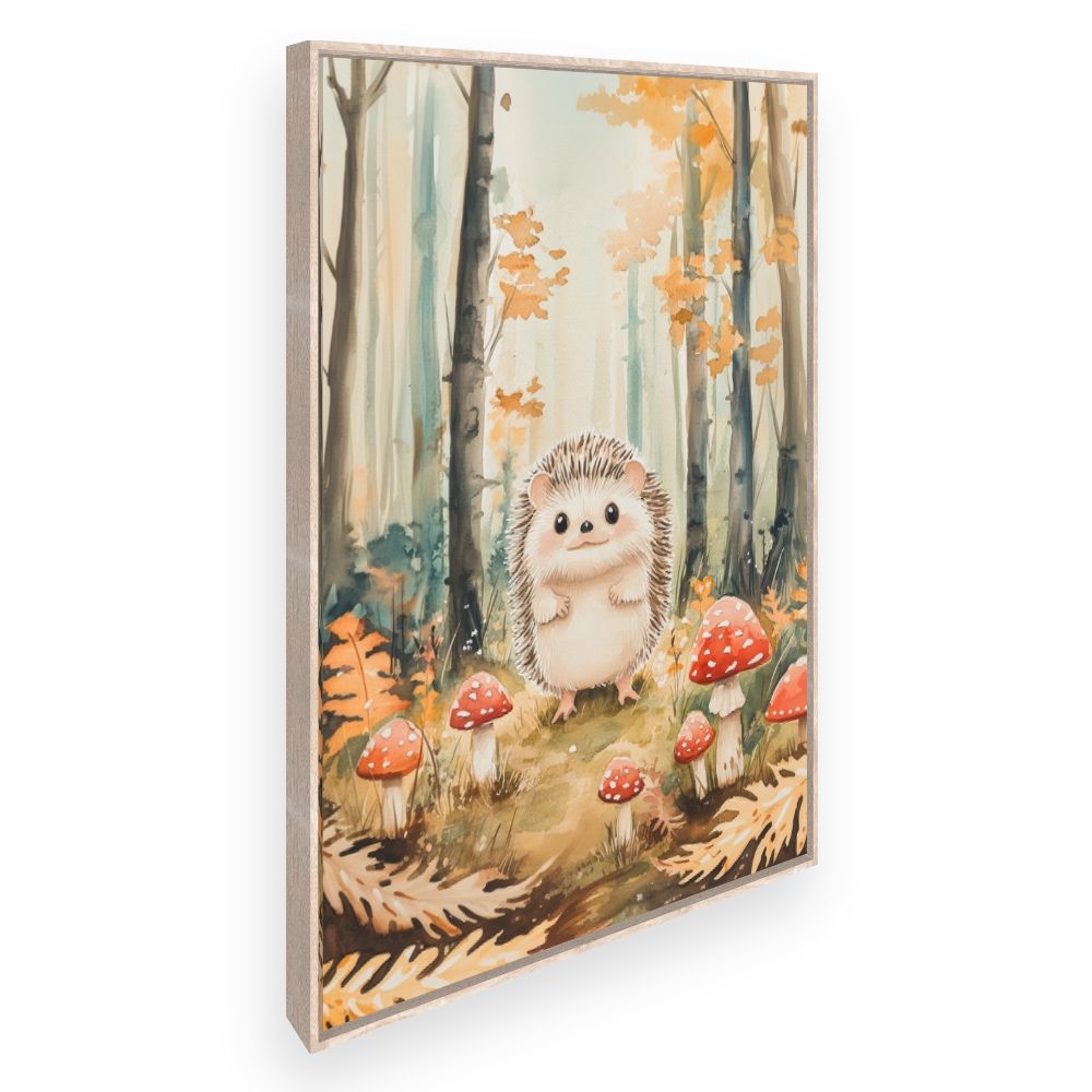 Tableau imprimé pour enfants 'Hérisson enchanteur'