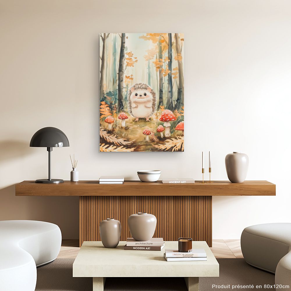 Tableau 'Hérisson enchanteur'