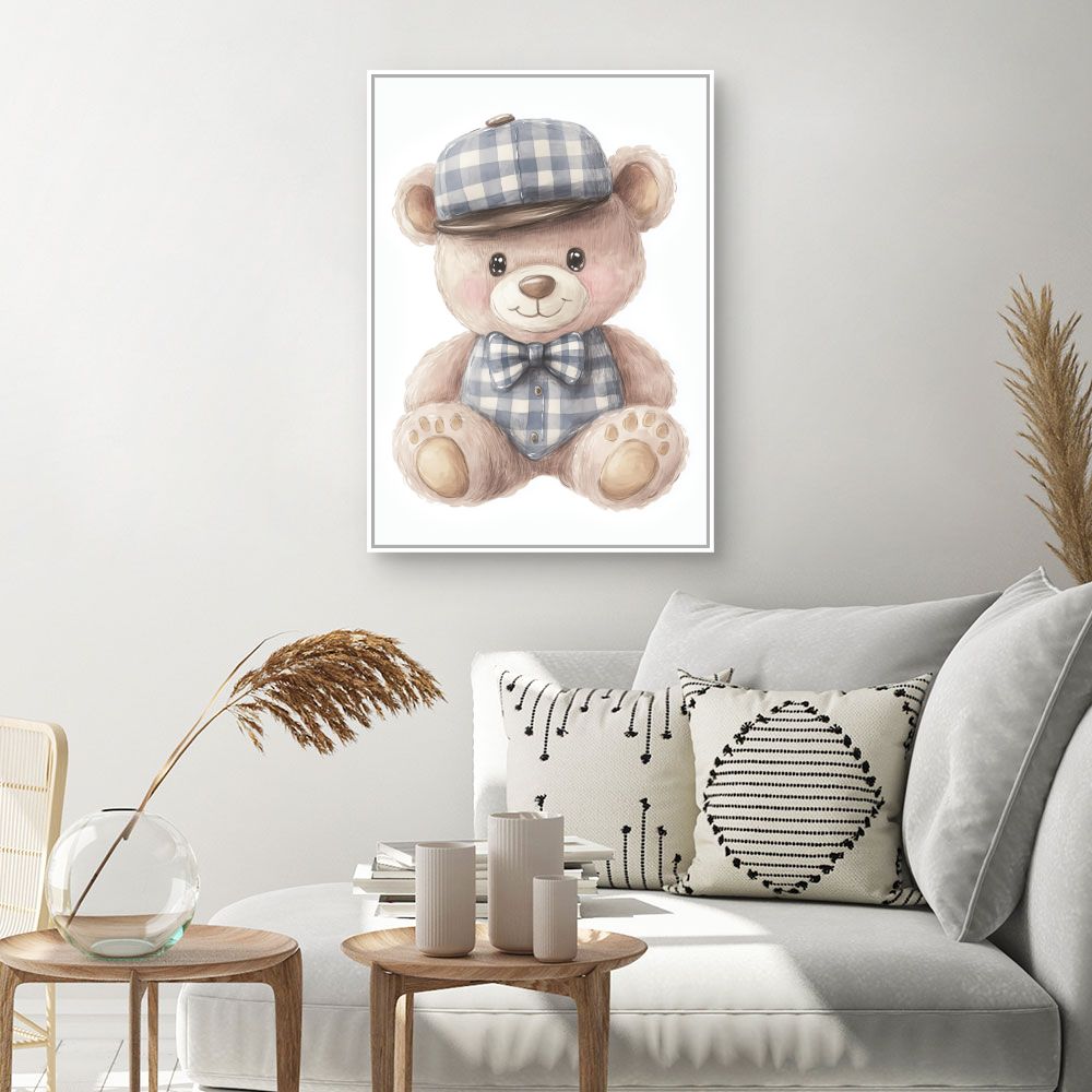 Tableau imprimé pour enfants 'Ours en peluche'